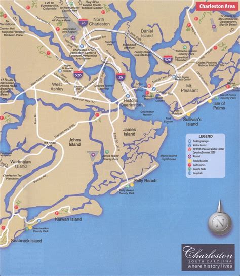 charleston sc map of area.